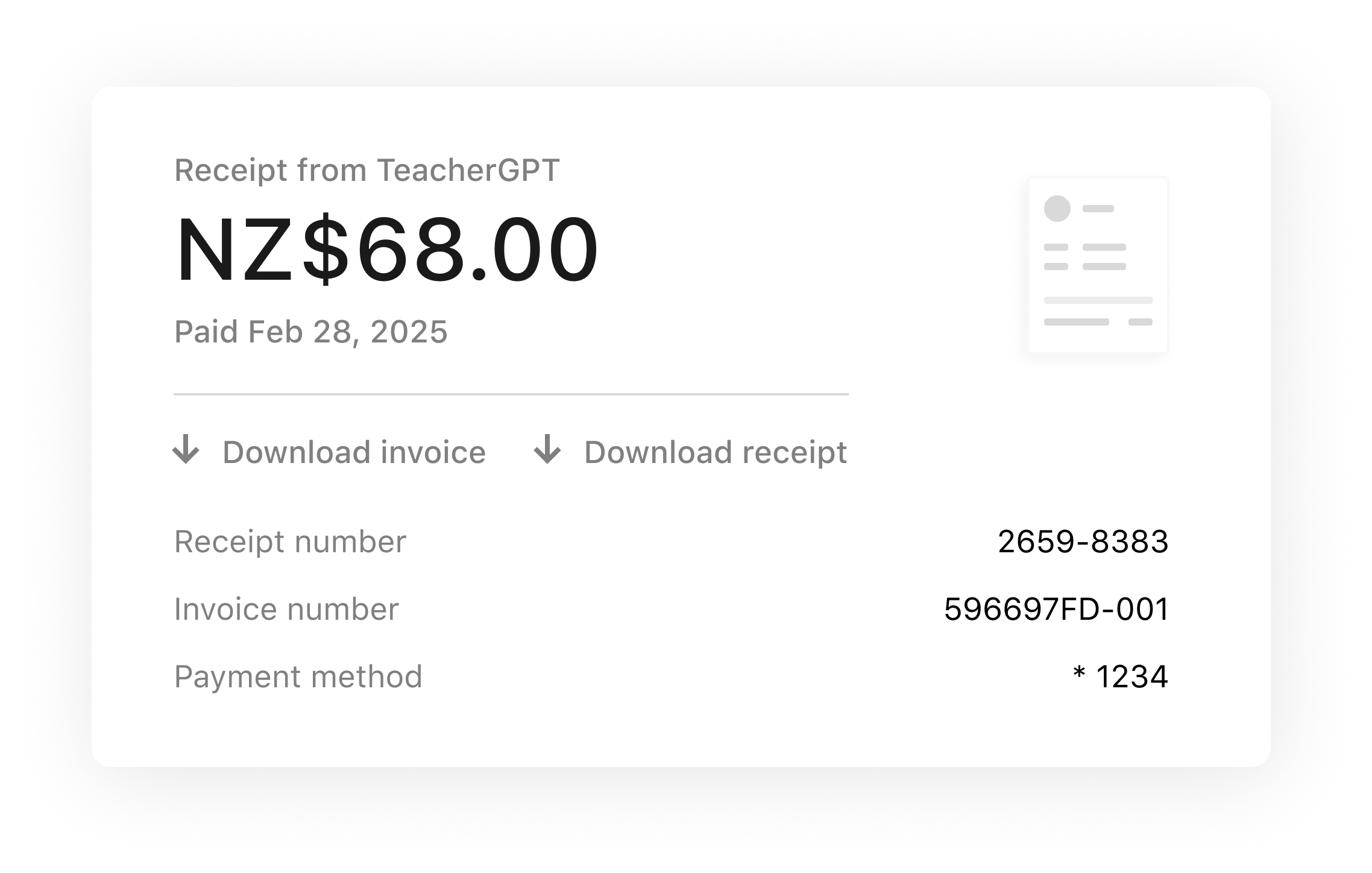 Consolidated school billing in TeacherGPT